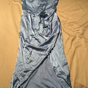 Sophisticated Satin Gown in Blue